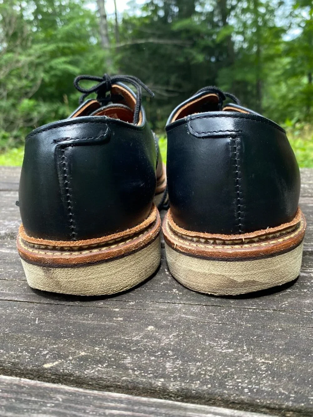 MENS Red Wing Black #8106 Lace up Moc Oxfords Made in USA Size 8D